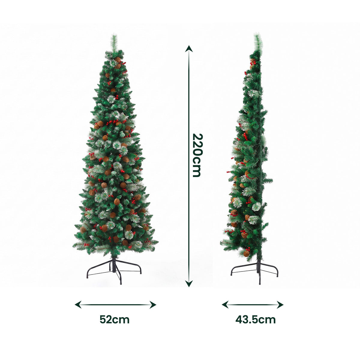 Jingle Jollys 2.1m Corner Christmas Tree - 402 Tips - view 2