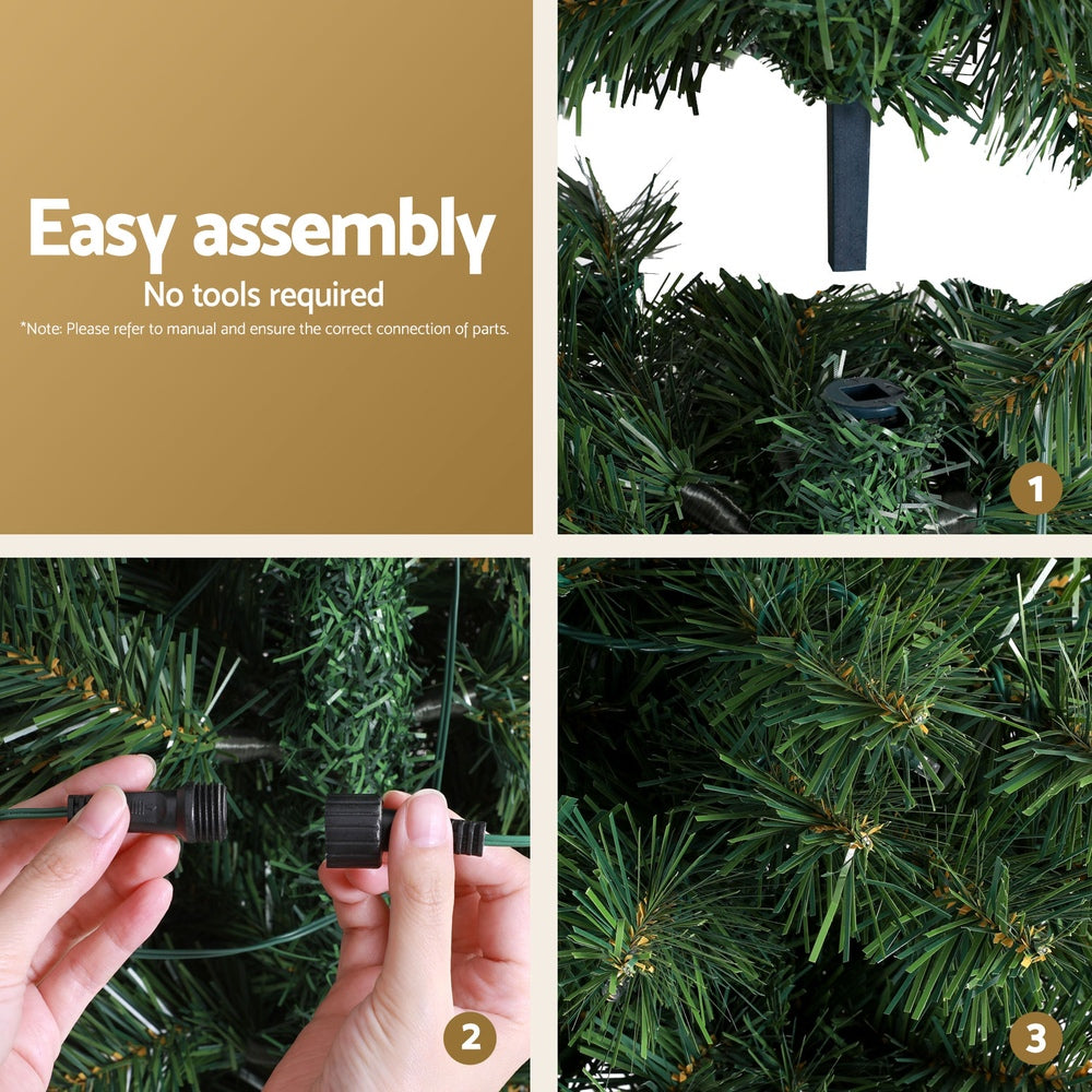 Jingle Jollys 2.1m Pre-Lit Corner Christmas Tree - view 6