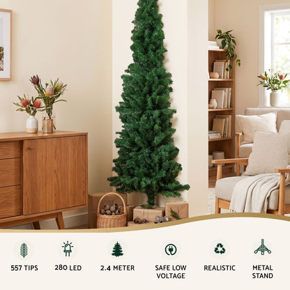 Jingle Jollys 2.4m Pre-Lit Corner Christmas Tree - view 5