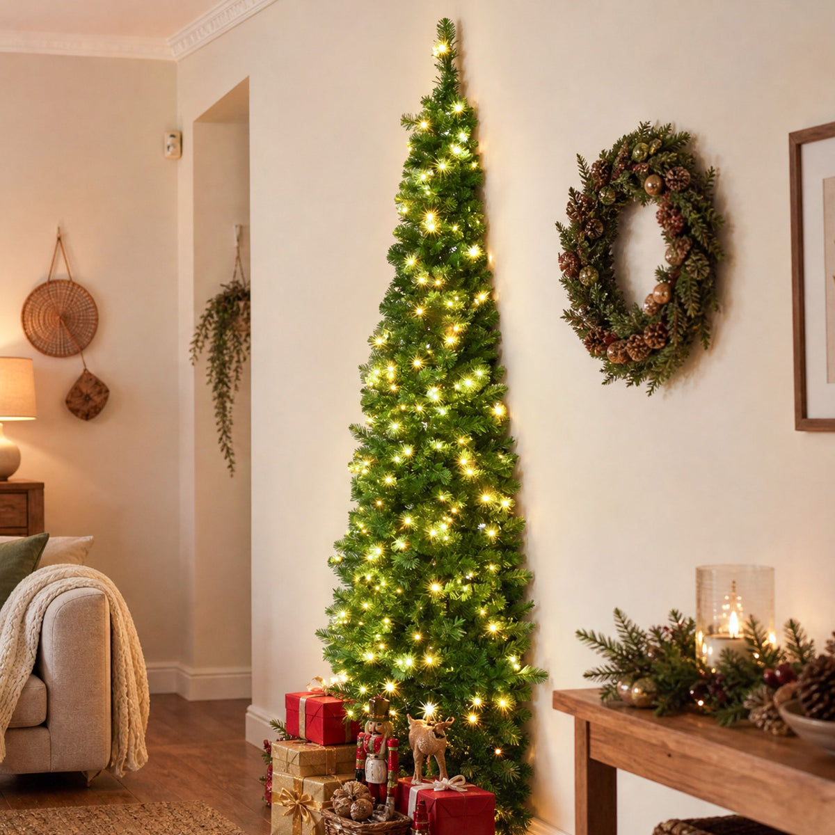 Jingle Jollys 2.4m Pre-Lit Corner Christmas Tree - view 9