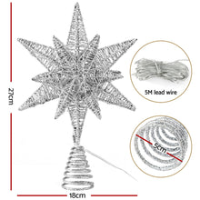 Jingle Jollys 3D LED Tree Topper Star - 60 LED, Timer - view 2