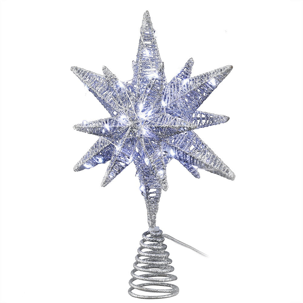 Jingle Jollys 3D LED Tree Topper Star - 60 LED, Timer - view 3