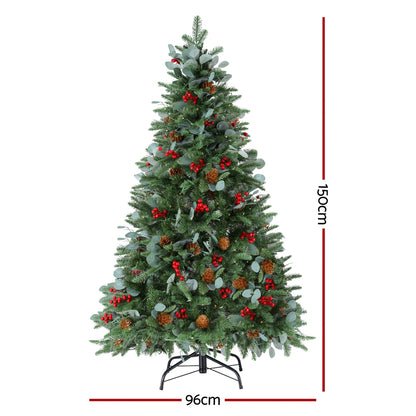 Jingle Jollys 1.5m Pre-Lit Christmas Tree - 160 LED - view 2