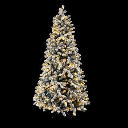 Jingle Jollys 1.8m Snow Flocked Pre-Lit Tree - 350 LED