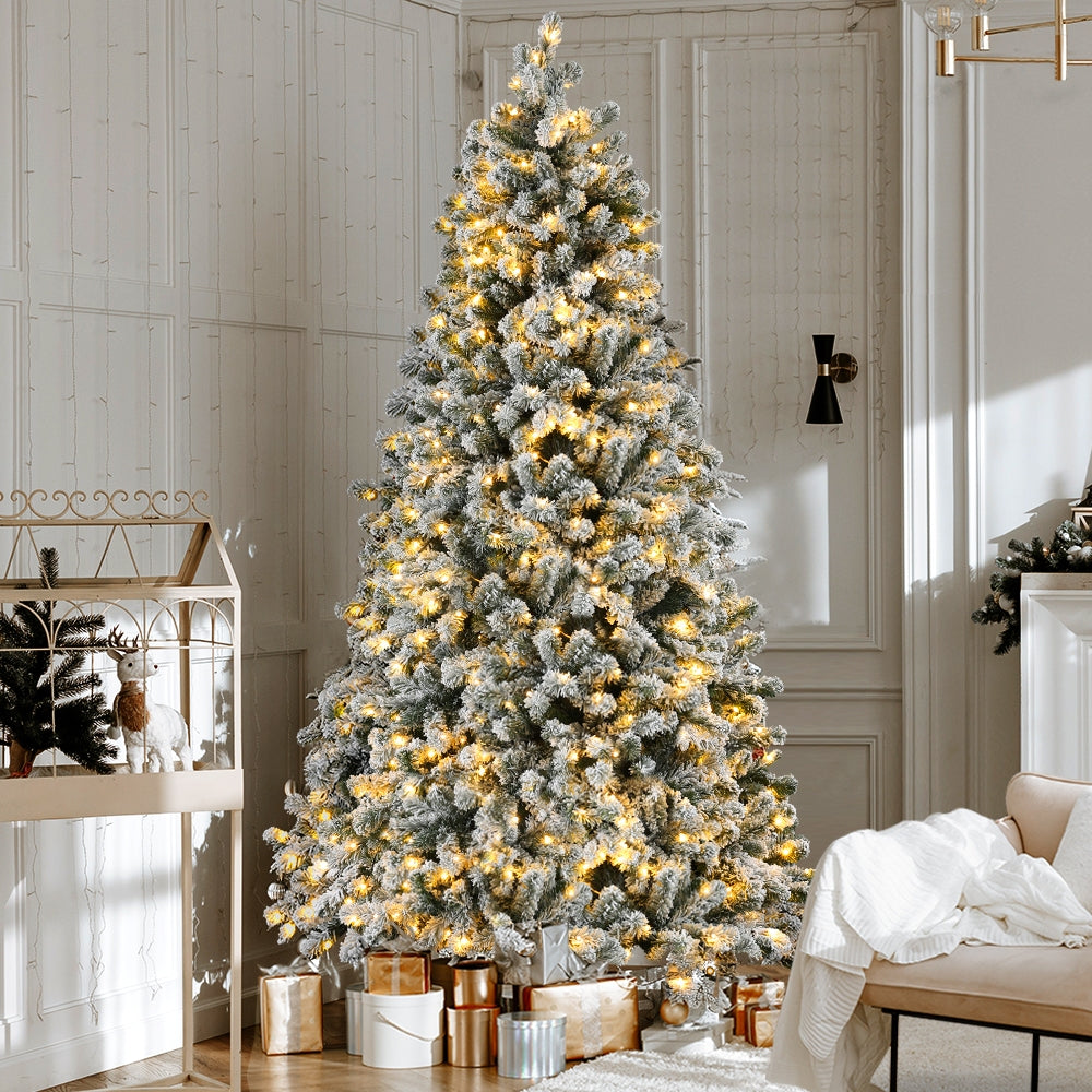 Jingle Jollys 1.8m Snow Flocked Pre-Lit Tree - 350 LED - view 7