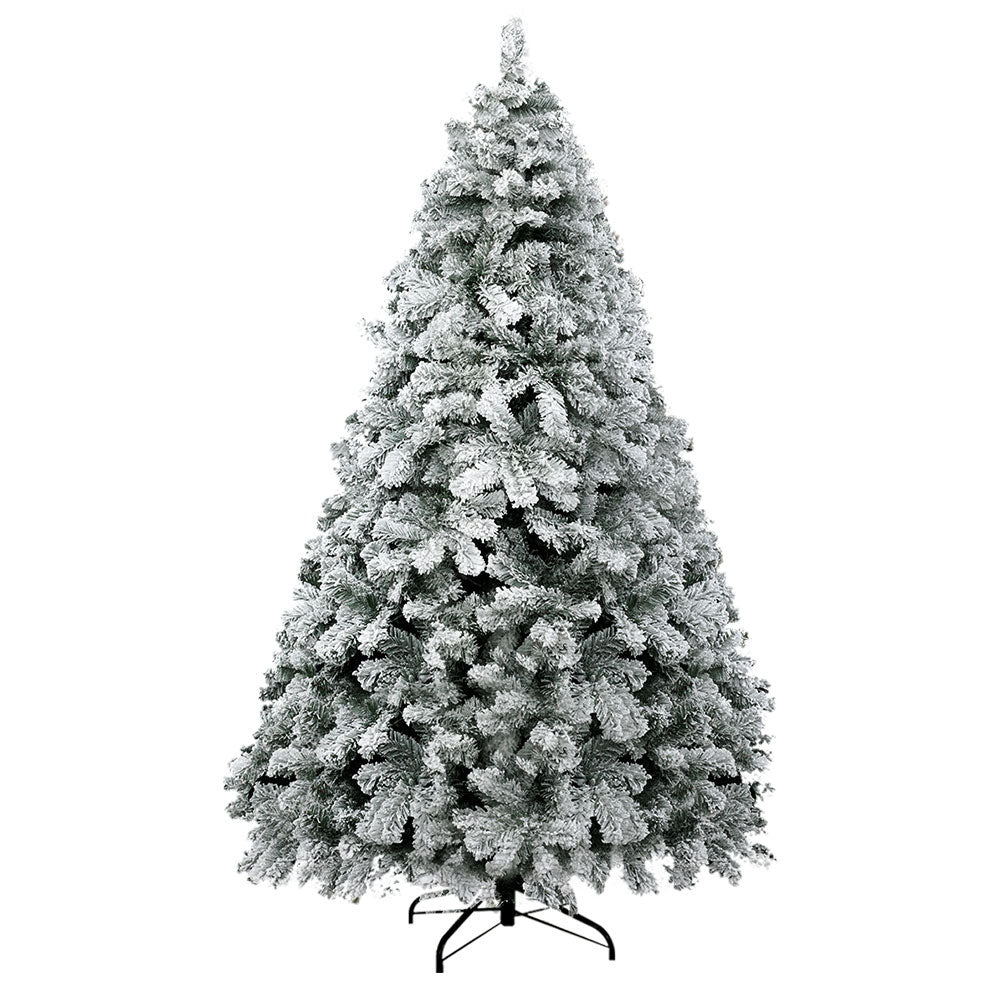 Jingle Jollys 2.1m Christmas Tree 780 Tips - Snow Flocked