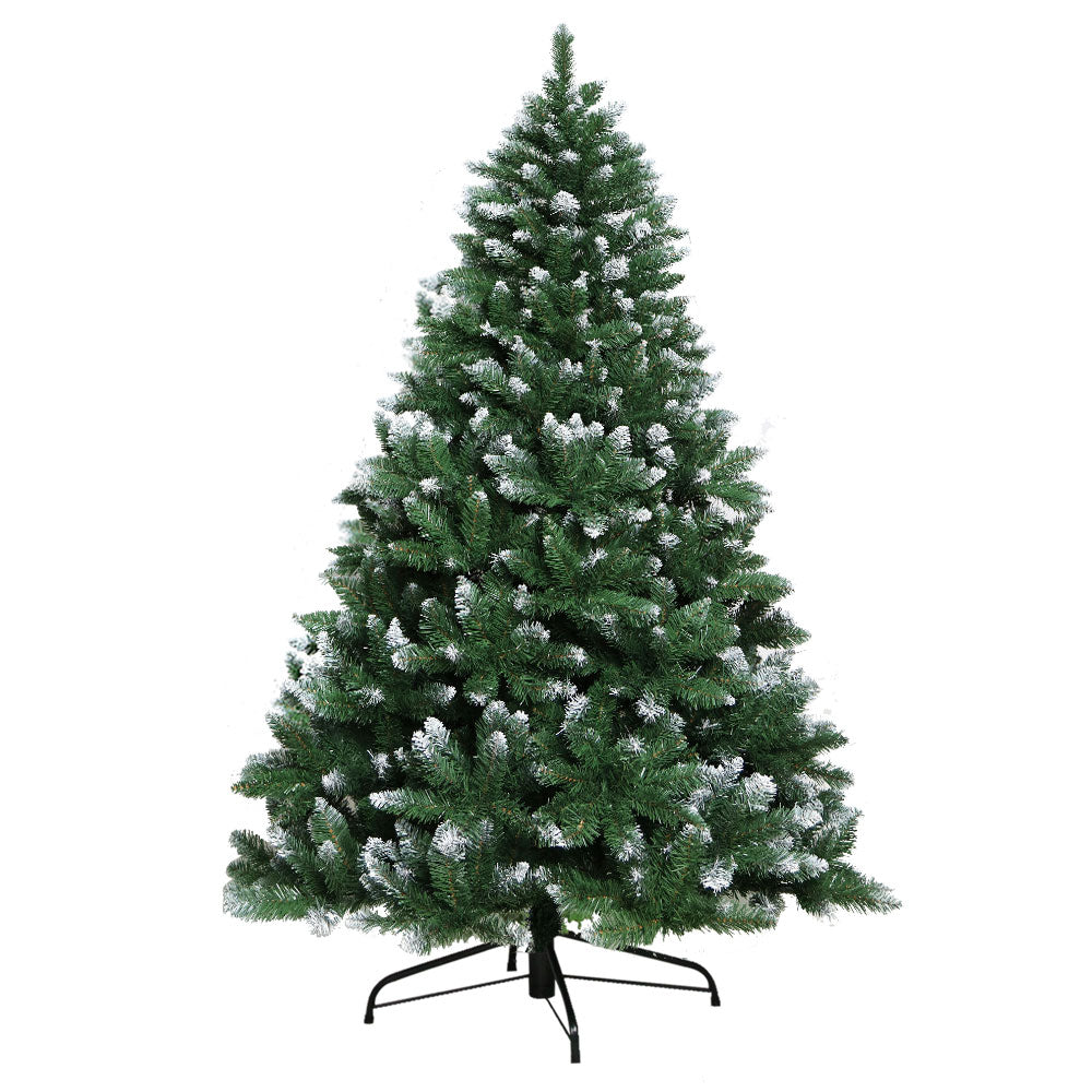 Jingle Jollys 2.1m Christmas Tree 905 Tips - Snow Frosted