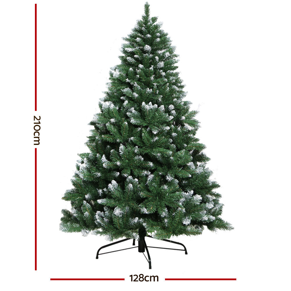 Jingle Jollys 2.1m Christmas Tree 905 Tips - Snow Frosted - view 2