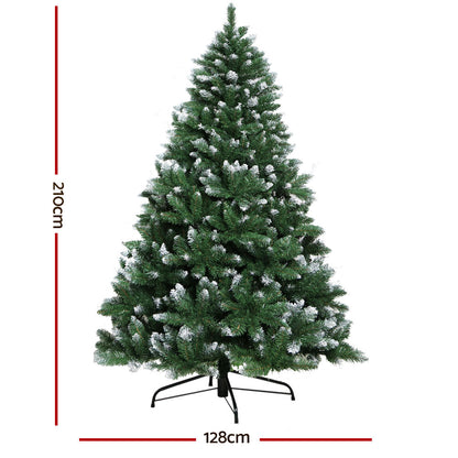 Jingle Jollys 2.1m Christmas Tree 905 Tips - Snow Frosted - view 2