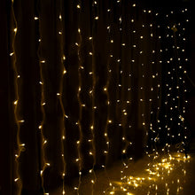 Jingle Jollys Christmas Curtain Lights 600 LED Warm White 6m x 3m 8 Modes