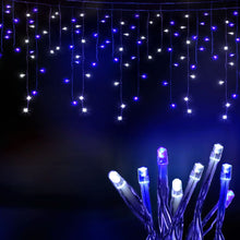 Jingle Jollys 20m icicle Christmas lights 800 LED blue, Stacks Warehouse AU