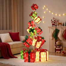 Jingle Jollys Pre-Lit Christmas Gift Box Tower 170cm 15pc 350 LED