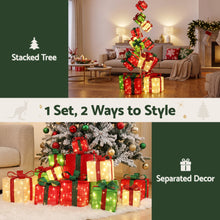 Jingle Jollys Pre-Lit Christmas Gift Box Tower 170cm 15pc 350 LED