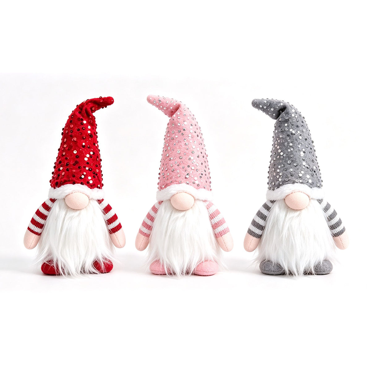 Jingle Jollys Light Up Christmas Gnomes 30cm - Set of 3 - view 3