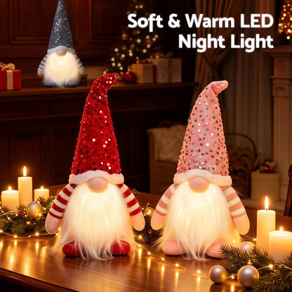 Jingle Jollys Light Up Christmas Gnomes 30cm - Set of 3 - view 4
