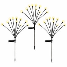 Jingle Jollys Solar Firefly Garden Stake Lights Warm White 3 Pack 30 LED