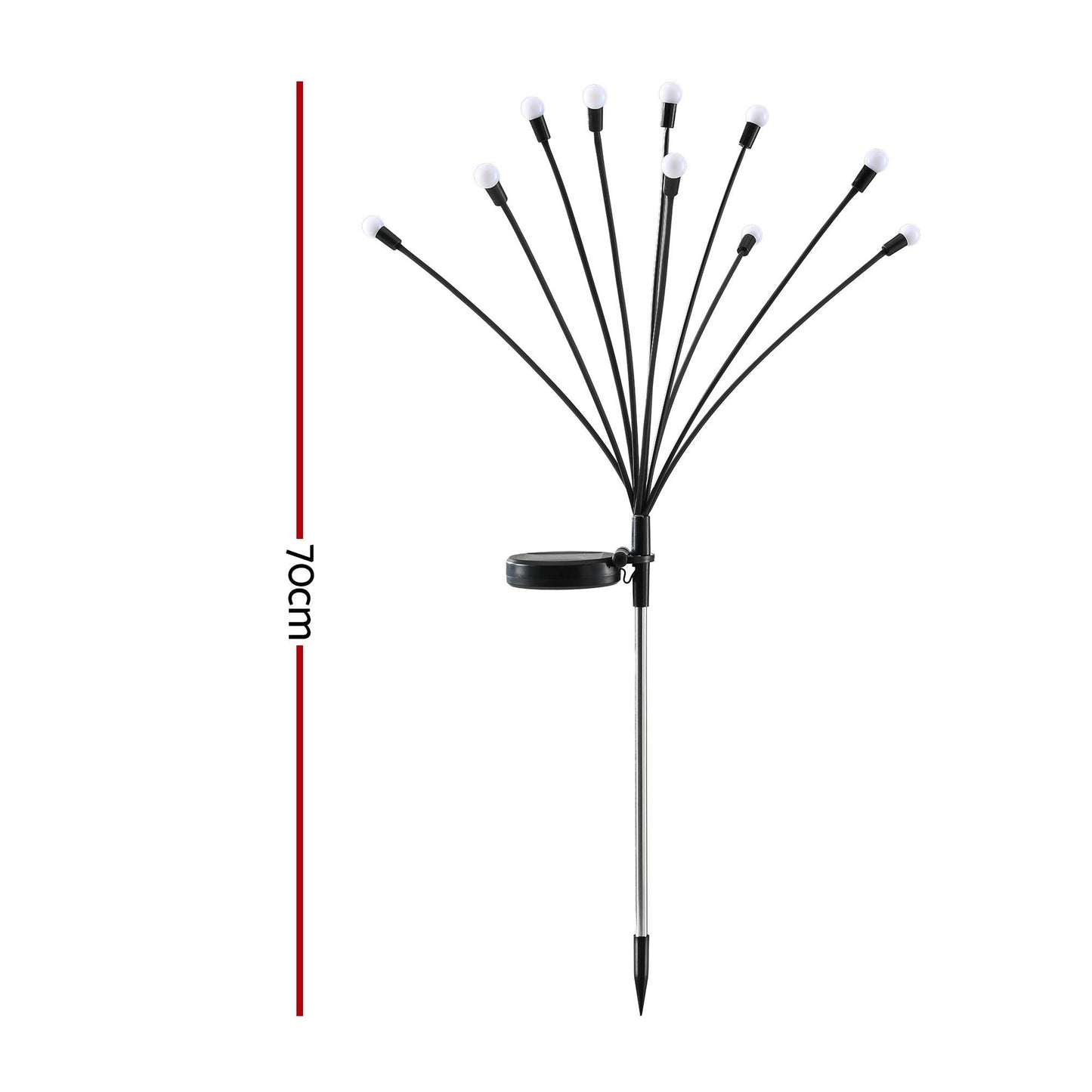 Jingle Jollys Solar Firefly Garden Stake Lights Warm White 3 Pack 30 LED