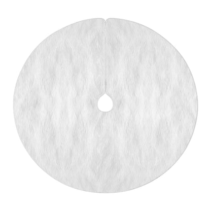 Jingle Jollys Plush Christmas Tree Skirt 120cm - White
