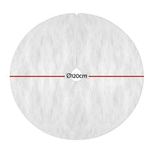 Jingle Jollys Plush Christmas Tree Skirt 120cm - White - view 2