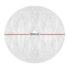 Jingle Jollys Plush Christmas Tree Skirt 90cm - White - view 2