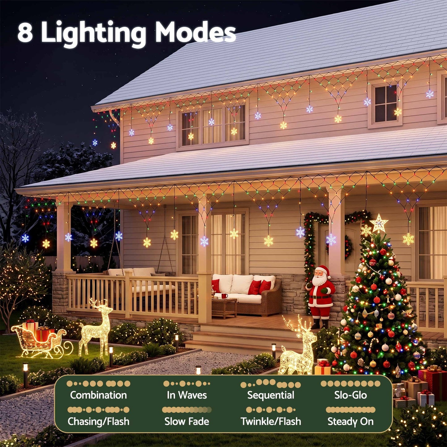 Jingle Jollys Solar Christmas Net Lights Multicolour 4m 100 LED