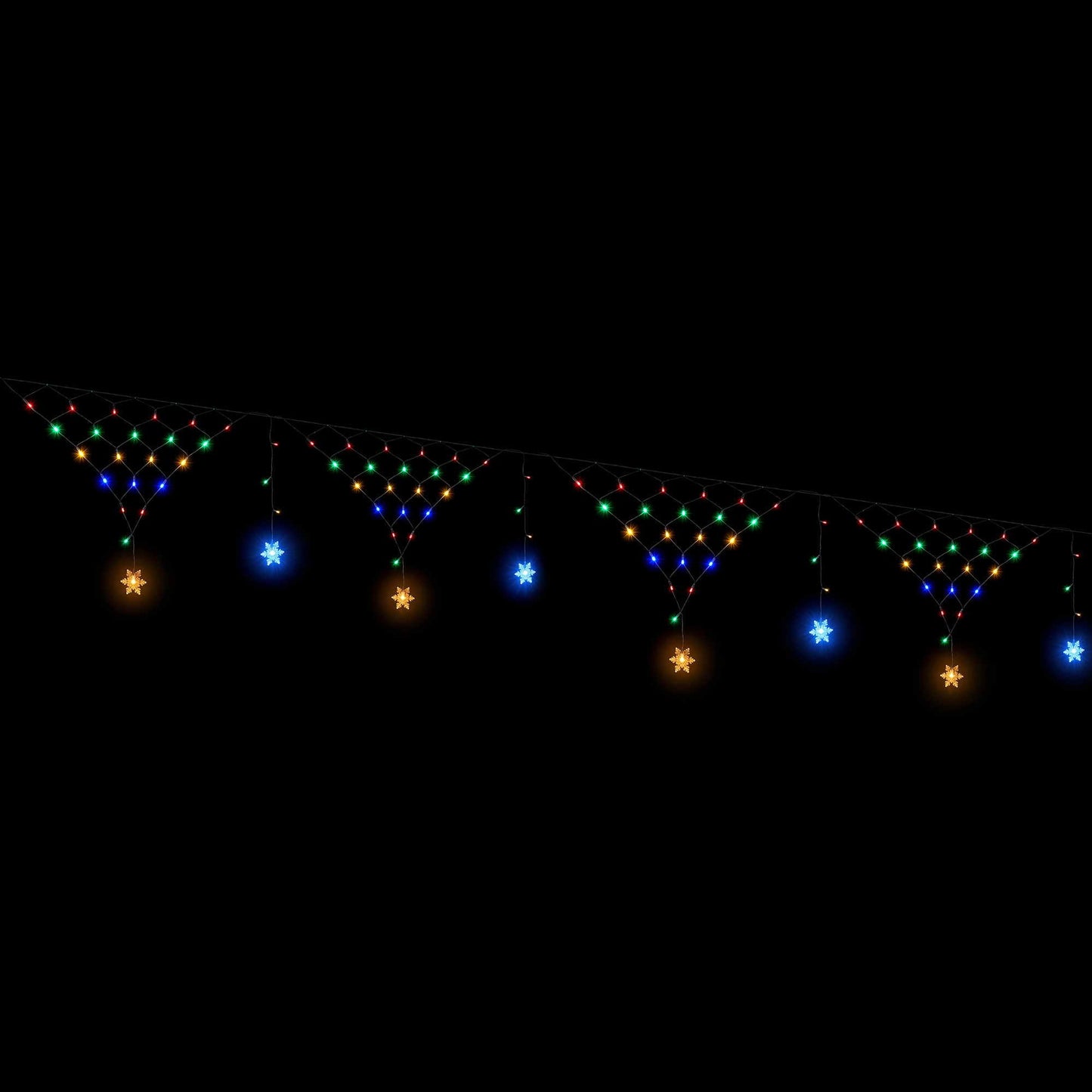 Jingle Jollys Solar Christmas Net Lights Multicolour 4m 100 LED