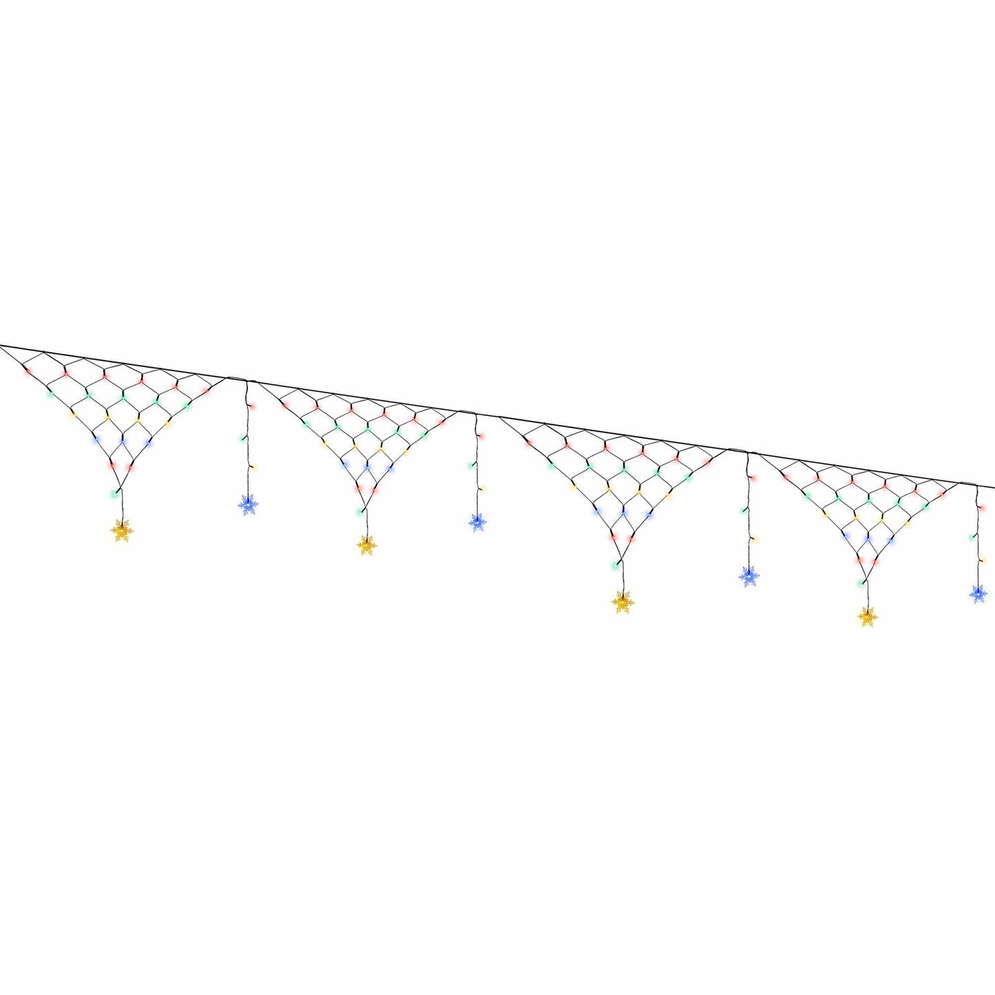 Jingle Jollys Solar Christmas Net Lights Multicolour 4m 100 LED