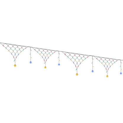 Jingle Jollys Solar Christmas Net Lights Multicolour 4m 100 LED