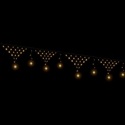 Jingle Jollys Solar Christmas Net Lights Warm White 4m 100 LED