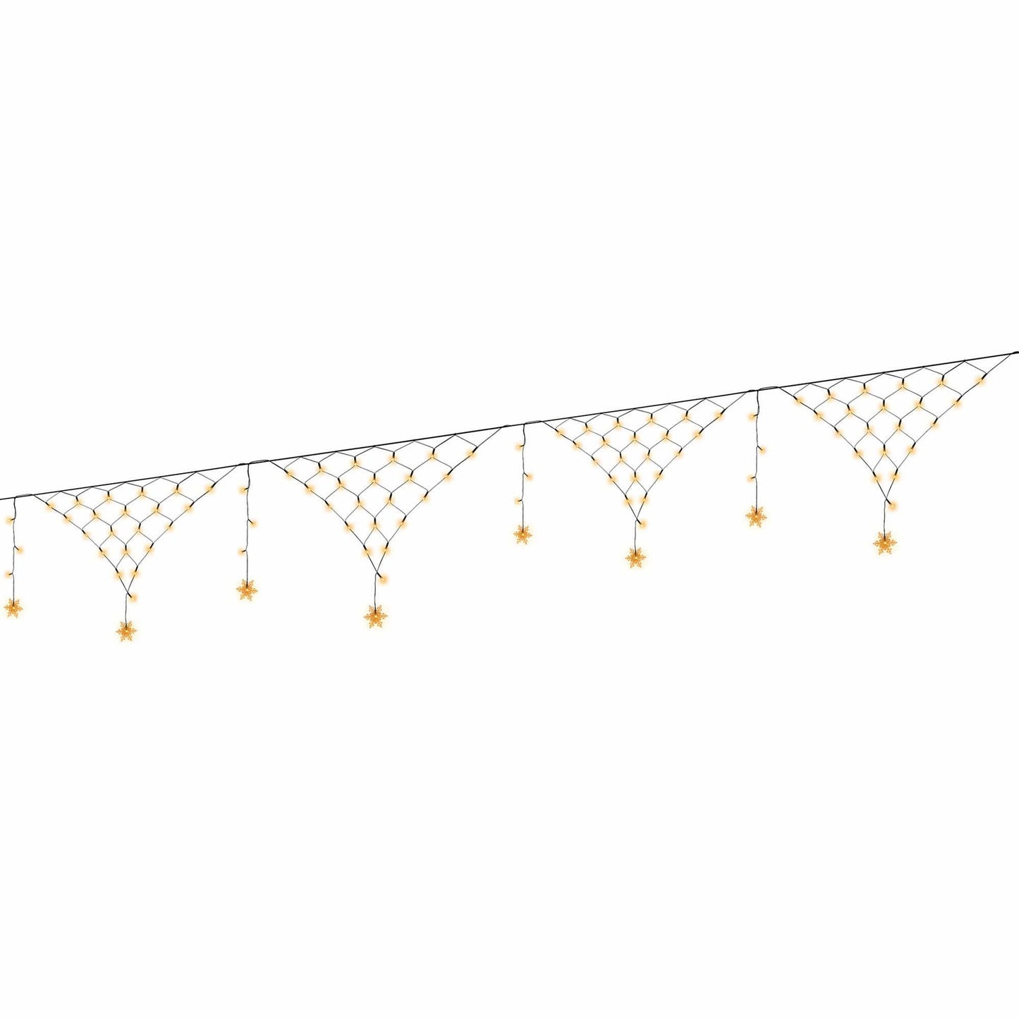 Jingle Jollys Solar Christmas Net Lights Warm White 4m 100 LED