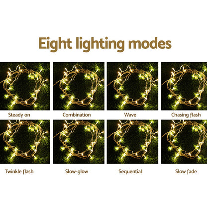 Jingle Jollys Christmas String Lights 500 LED Warm White 100m 8 Modes