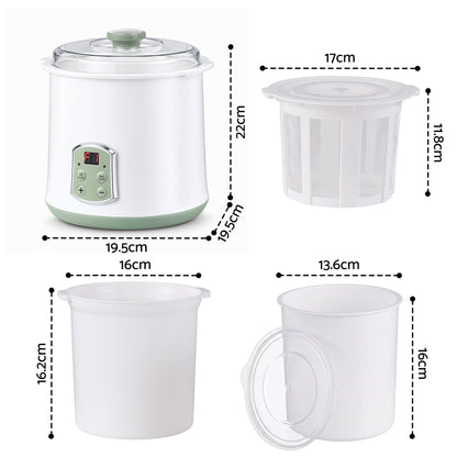 Devanti 2L yoghurt maker digital display and microcomputer control