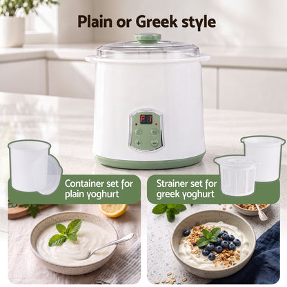 Devanti Greek yoghurt strainer with lid