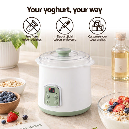 Devanti 2L yoghurt maker and fermenter in food grade ABS and PP