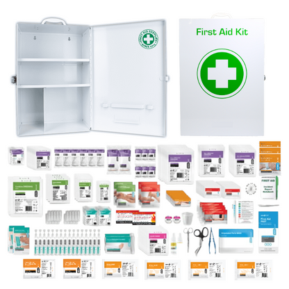 Metalworking Trauma and Burns First Aid Kit in a durable 41 x 57.5 x 13 cm workplace case