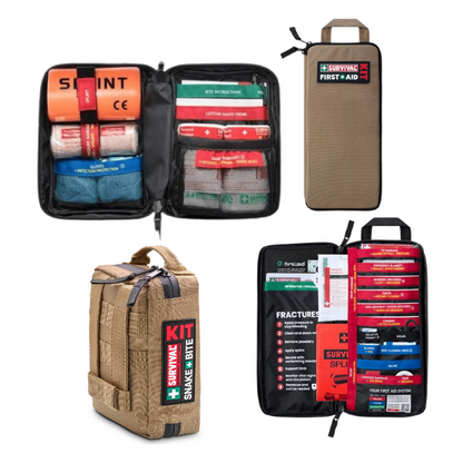 SURVIVAL Snake Bite & Slimline First Aid Kit Bundle with two paramedic designed kits