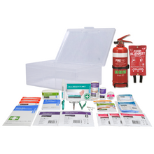 Home Kitchen First Aid & Fire Safety Bundle with a 31 piece first aid kit for households