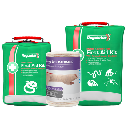 Snake and Spider Bite First Aid Kits Combo with two REGULATOR kits for snake and spider bite treatment