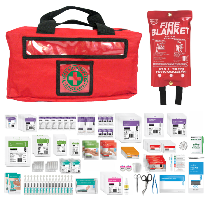 Emergency softpack first aid kit for travel and outdoor safety, 36 x 18 x 12 cm and 2.36 kg