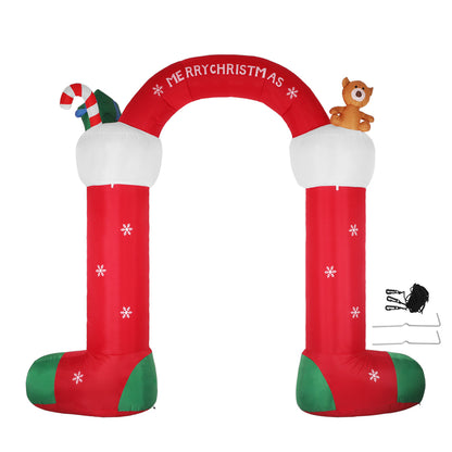 Santaco Christmas Inflatable Stocking 3m LED Outdoor Decoration