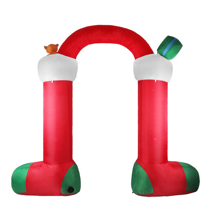 Santaco Christmas Inflatable Stocking 3m LED Outdoor Decoration