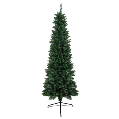 Santaco 1.5m Pencil Christmas Tree 350 Tips Slim Artificial Green