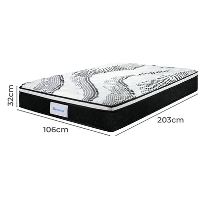 Dreamz 7 Zone Pocket Spring Mattress 32cm King Single
