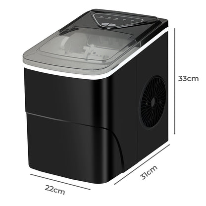 Spector Portable Ice Maker 15kg Countertop Bullet Ice Machine Black