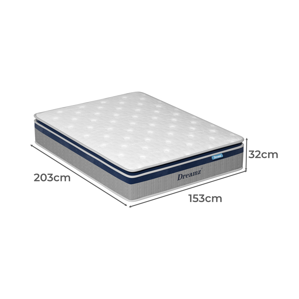DreamZ Spring Mattress Pillow Top All Sizes  32CM