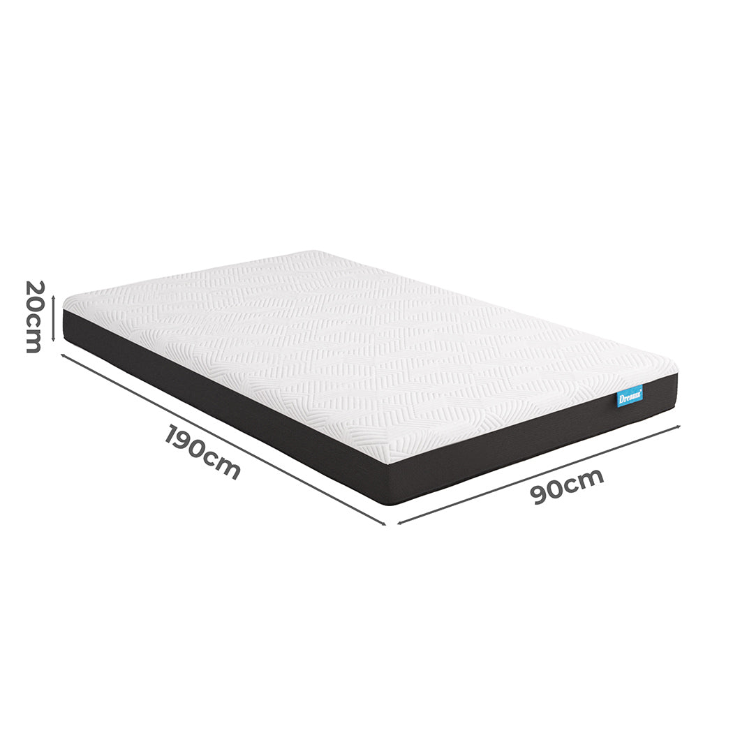 Dreamz Mattress Gel Memory Breathable Single