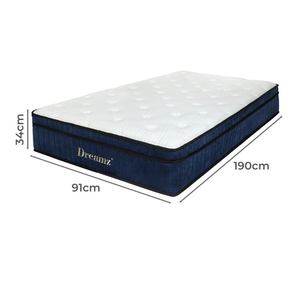 Dreamz 7 Zone Pocket Spring Mattress Medium Firm Single