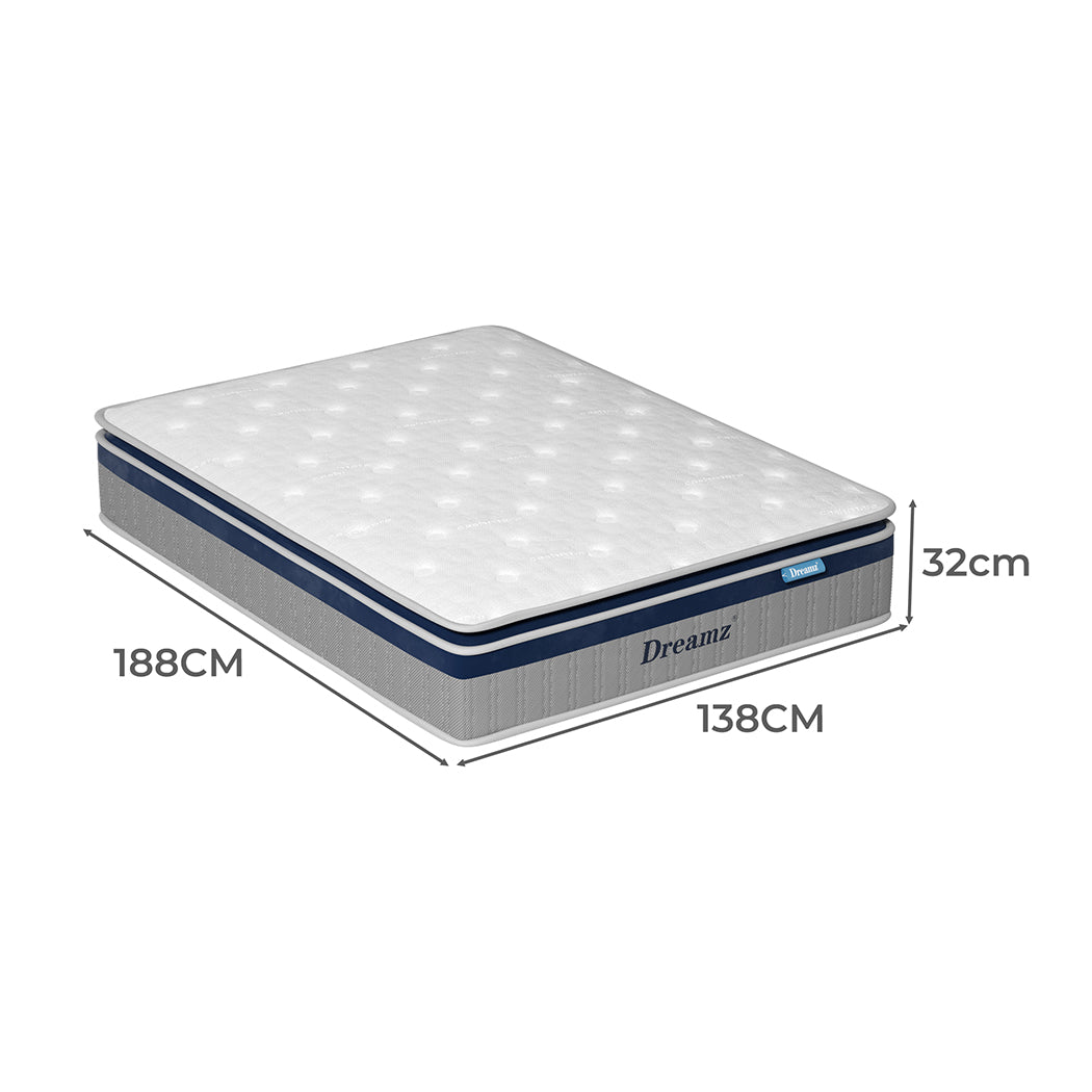 DreamZ Spring Mattress Pillow Top All Sizes  32CM