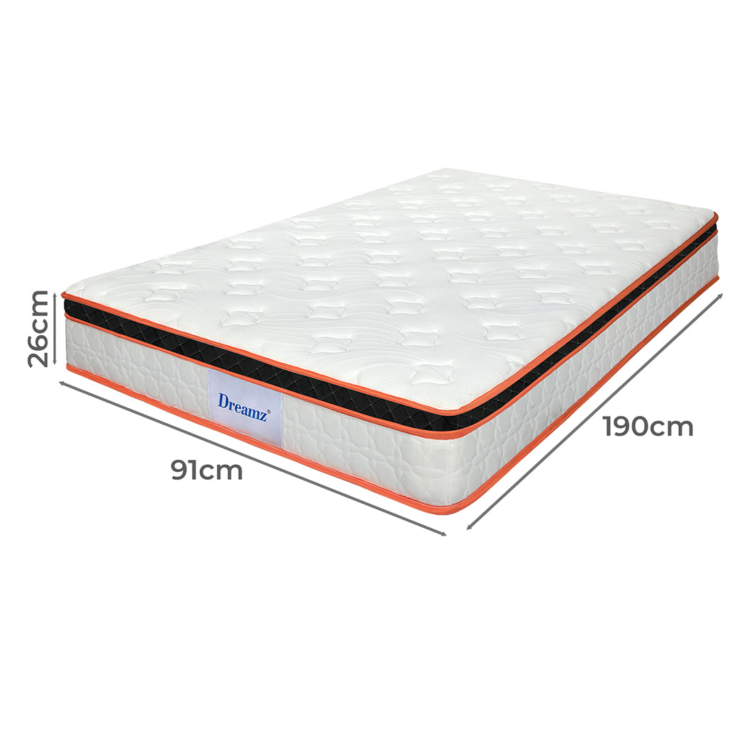 Dreamz 7 Zone Pocket Spring Mattress Medium Firm Single