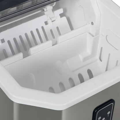 Spector Portable Ice Maker 12kg Countertop Bullet Ice Machine Silver